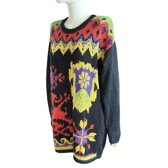 Vintage Kitty Hawk by Vivian Wang Round Neck Long Sleeve Pullover Sweater Sz M - Picture 6 of 9